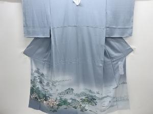 未使用品　仕立て上がり　作家物　手描き友禅　屋敷に風景模様一つ紋色留袖